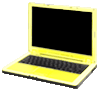 yellow Lap top picture